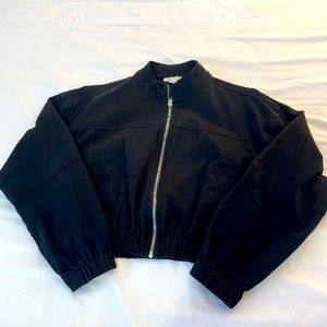Black zip-up jacket